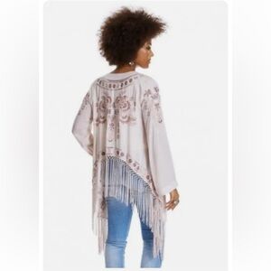 Odd Molly Anthropologie Ticket To Ride Fringe Kimono Duster Jacket
